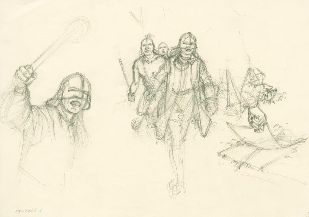 Crayonné original - Patrice Pellerin - Mine de plomb sur papier - 2662