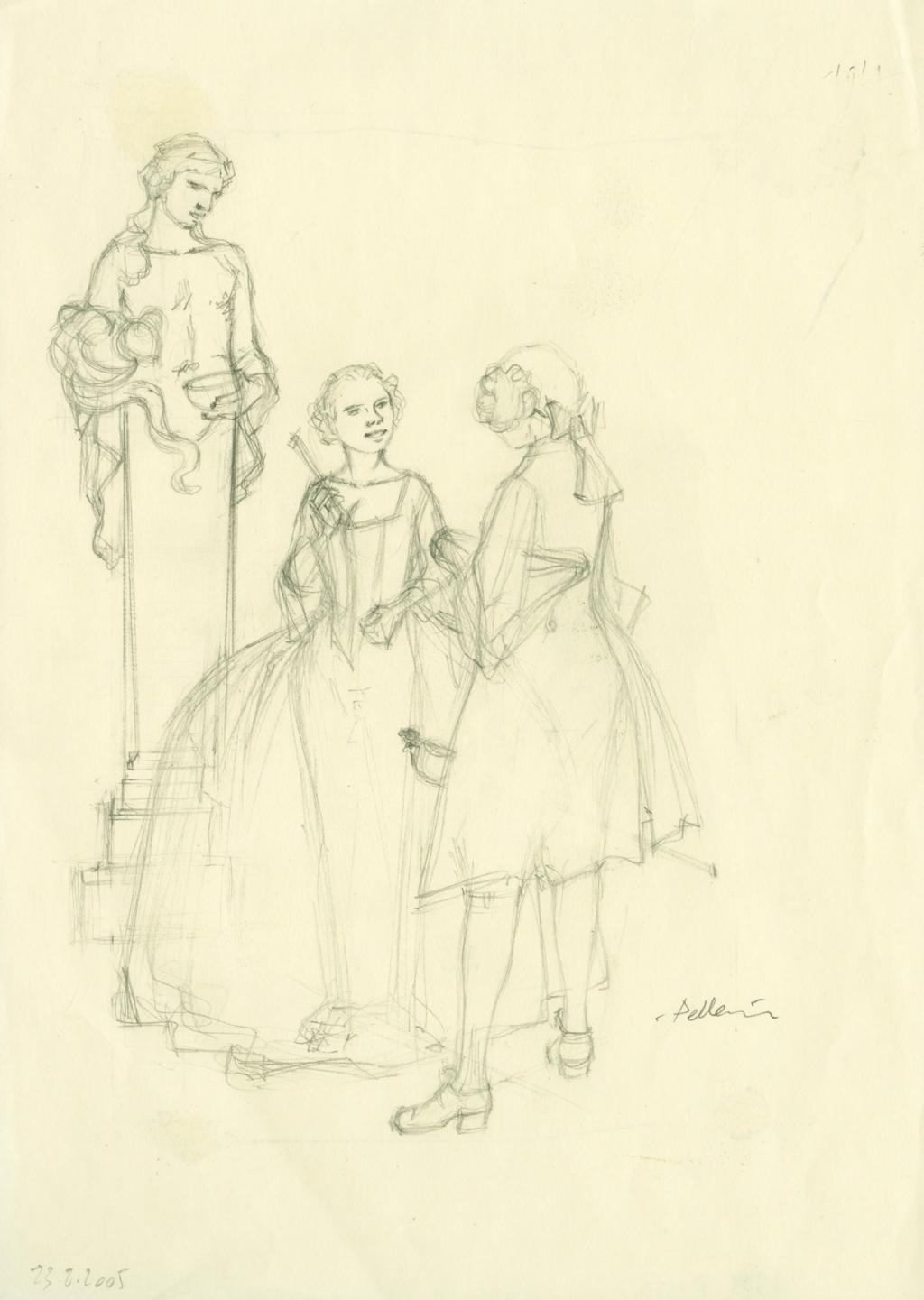 Crayonné original - Patrice Pellerin - Mine de plomb sur papier - 2661