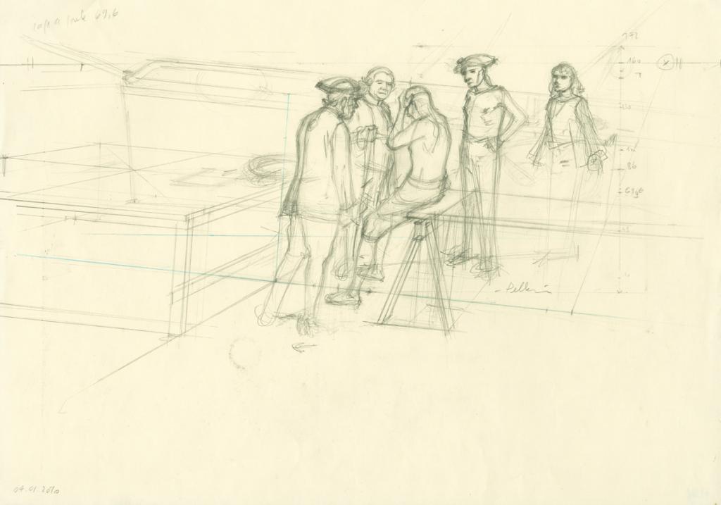 Crayonné original - Patrice Pellerin - Mine de plomb sur papier - 2659