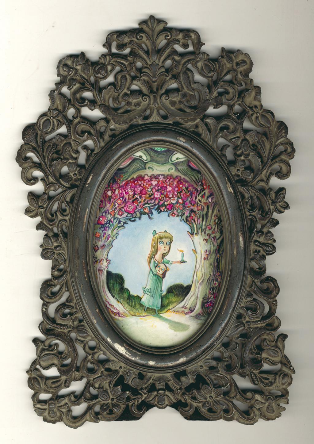 Illustration originale encadrée - Lionel Richerand - Encre de Chine et encre de couleur sur papier - 2613