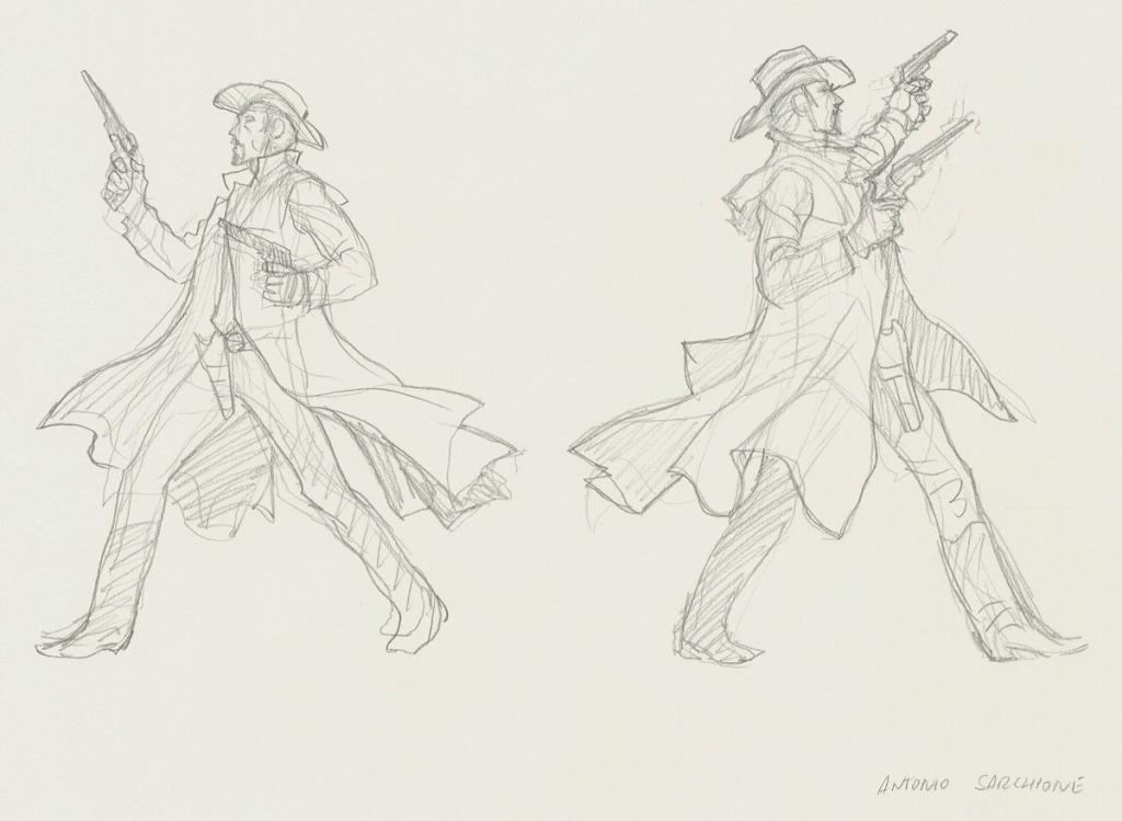 Crayonné original - Antonio Sarchione - Mine de plomb sur papier - 2641