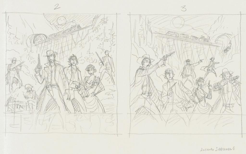 Crayonné original - Antonio Sarchione - Mine de plomb sur papier - 2640