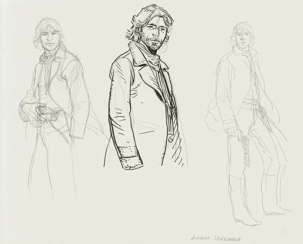 Crayonné original - Antonio Sarchione - Mine de plomb, acrylique et encre de Chine - 2616