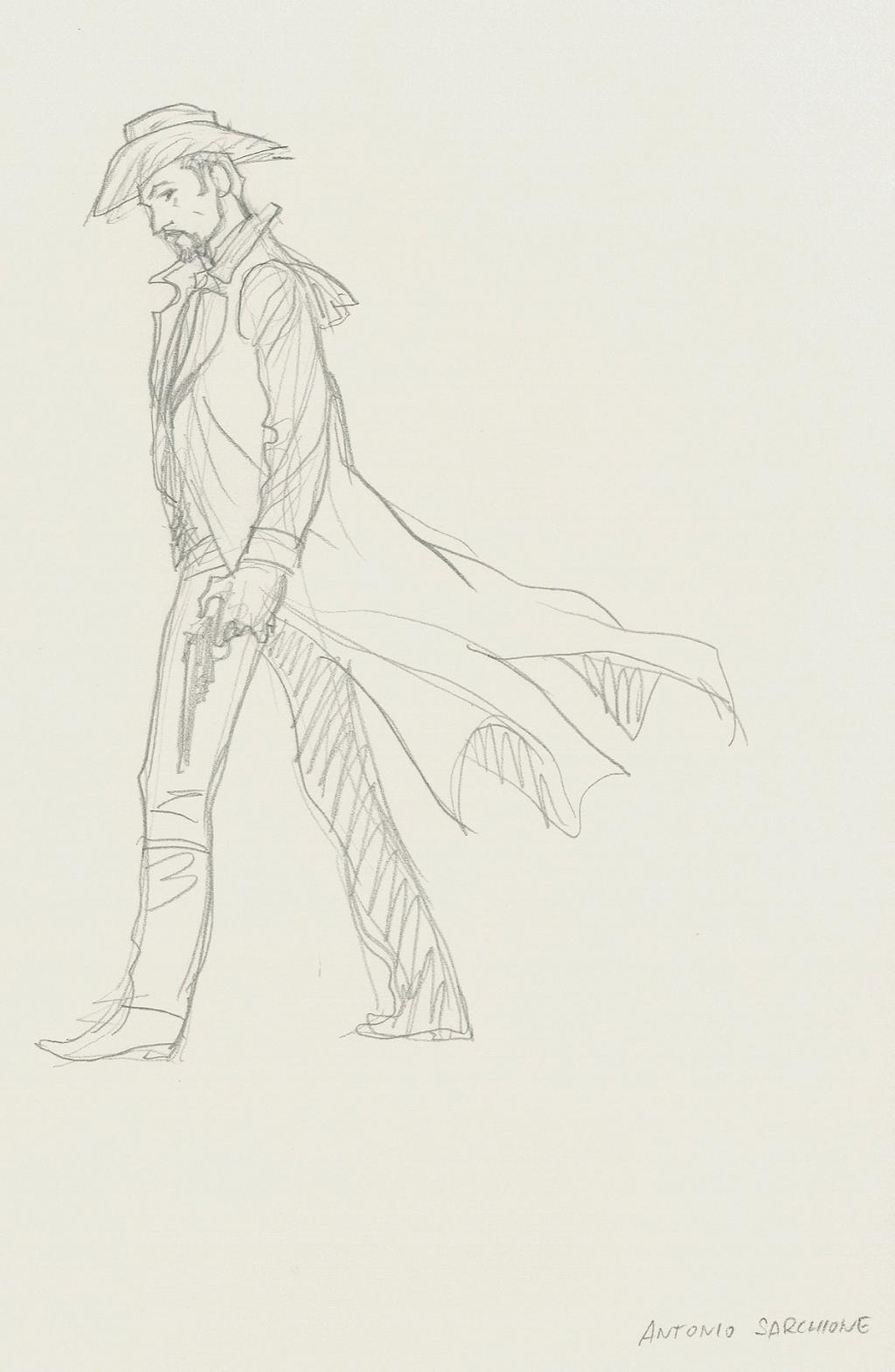 Crayonné original - Antonio Sarchione - Mine de plomb sur papier - 2618
