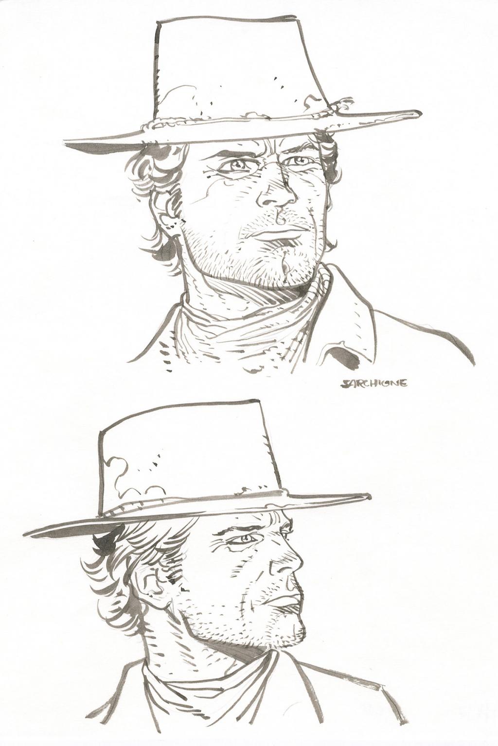 Crayonné original - Antonio Sarchione - Feutre sur papier - 2627