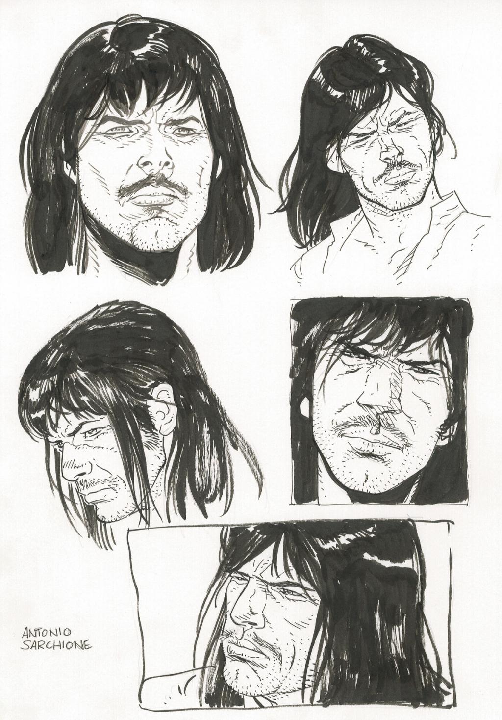 Crayonné original - Antonio Sarchione - Encre de Chine - 2631