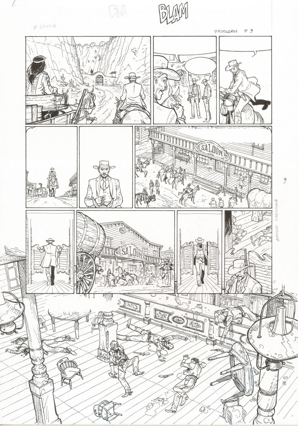 Planche originale - Antonio Sarchione - Encre de Chine - 2851