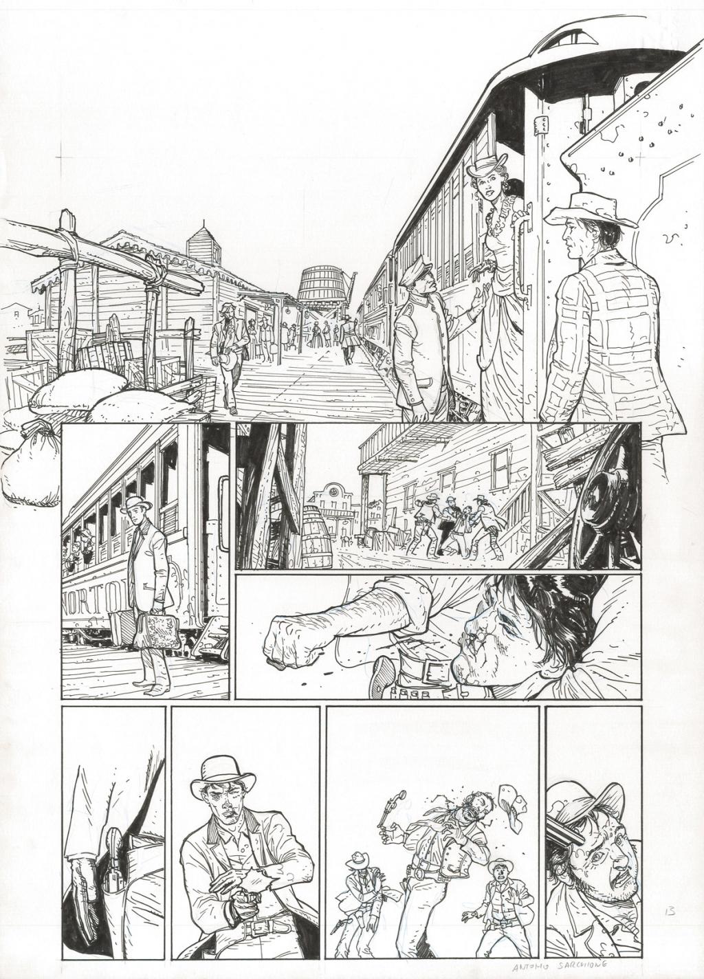 Planche originale - Antonio Sarchione - Encre de Chine - 2853