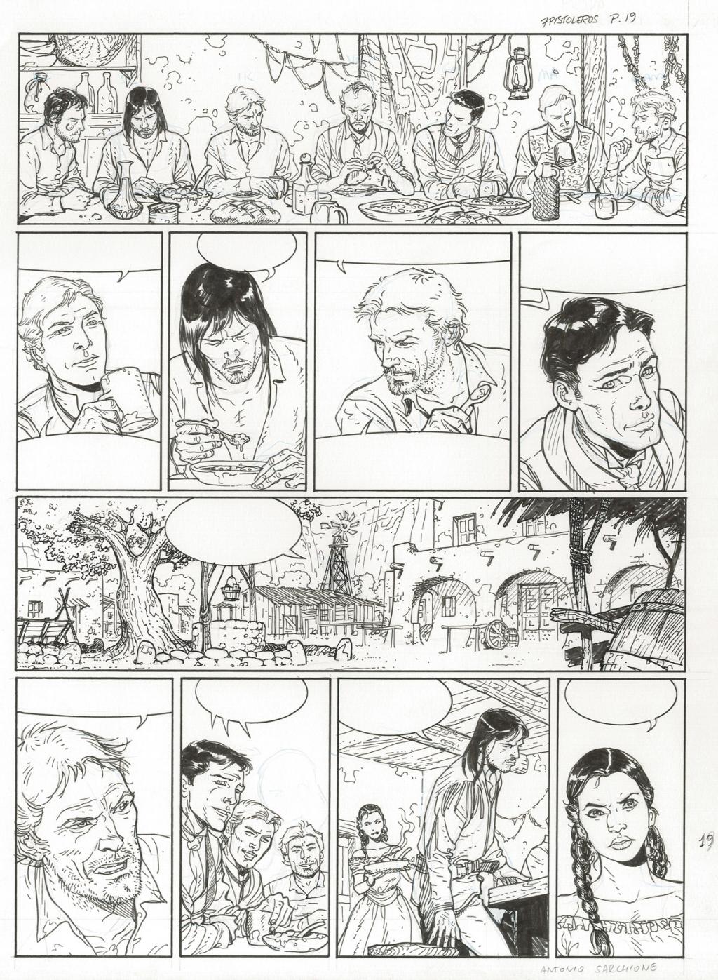 Planche originale - Antonio Sarchione - Encre de Chine - 2854