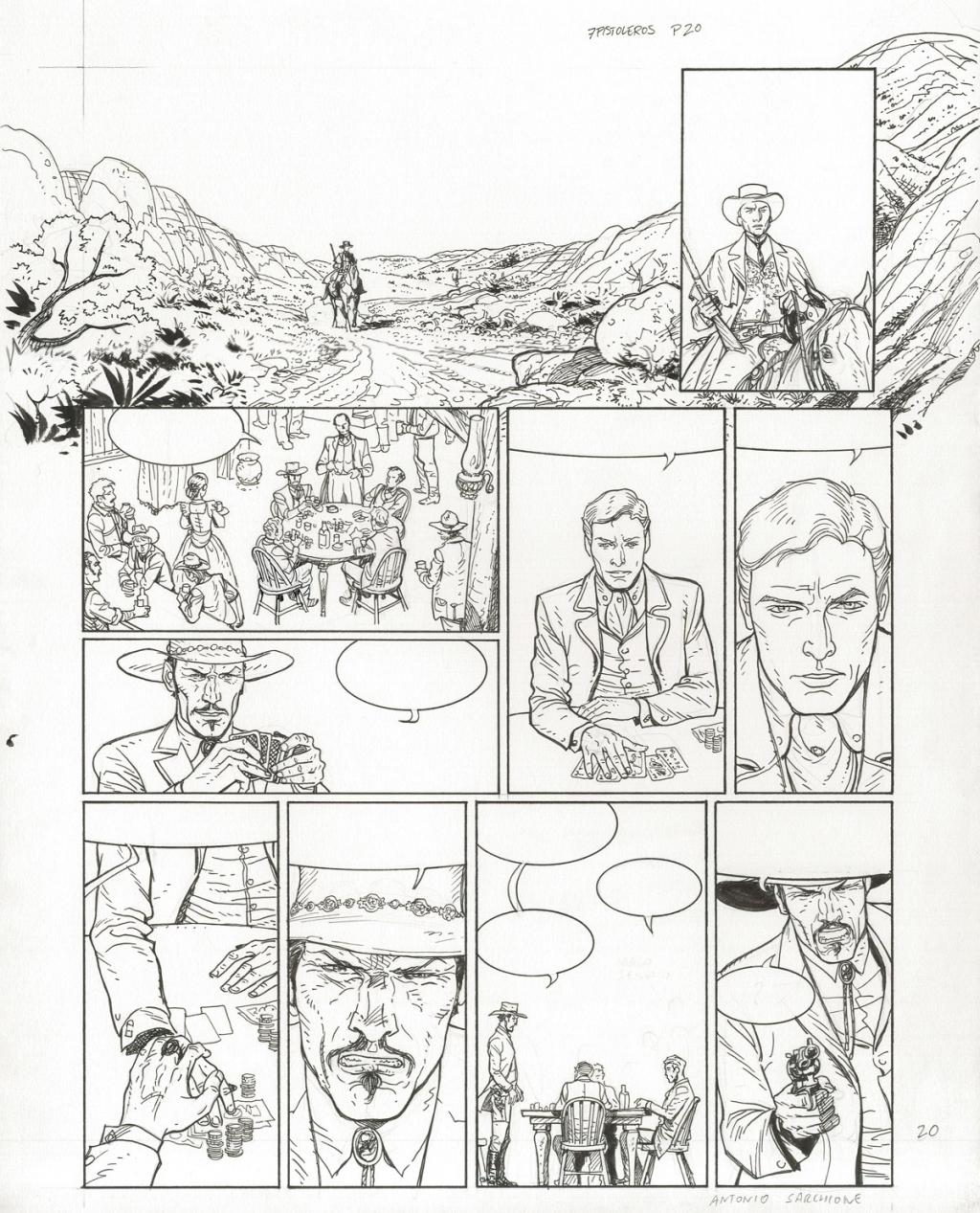 Planche originale - Antonio Sarchione - Encre de Chine - 2855