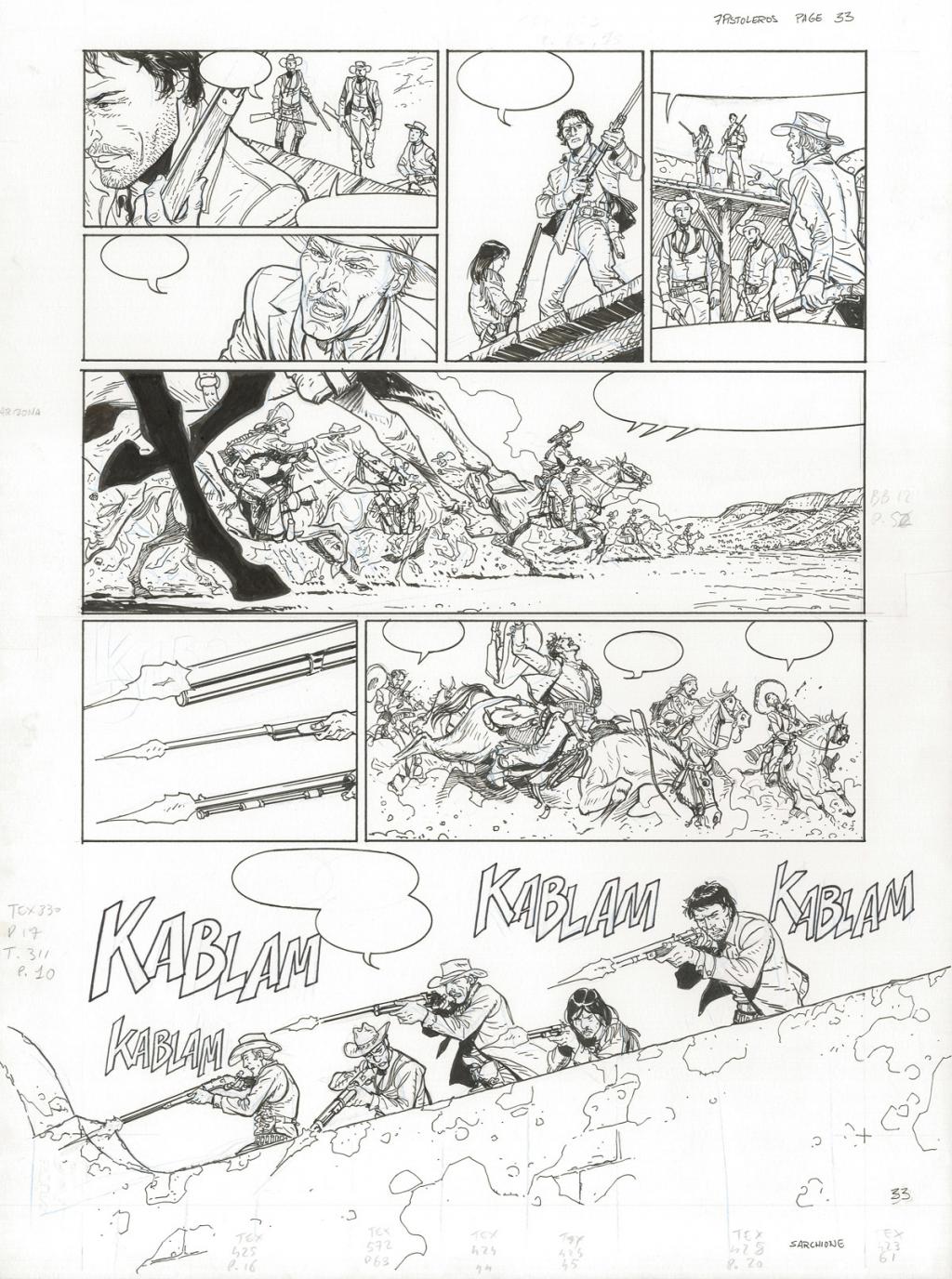 Planche originale - Antonio Sarchione - Encre de Chine - 2856