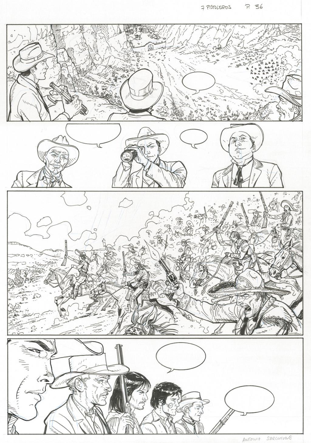 Planche originale - Antonio Sarchione - Encre de Chine - 2857