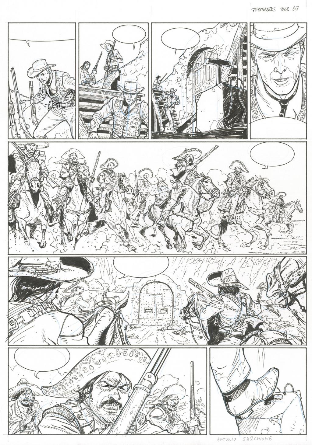 Planche originale - Antonio Sarchione - Encre de Chine - 2635