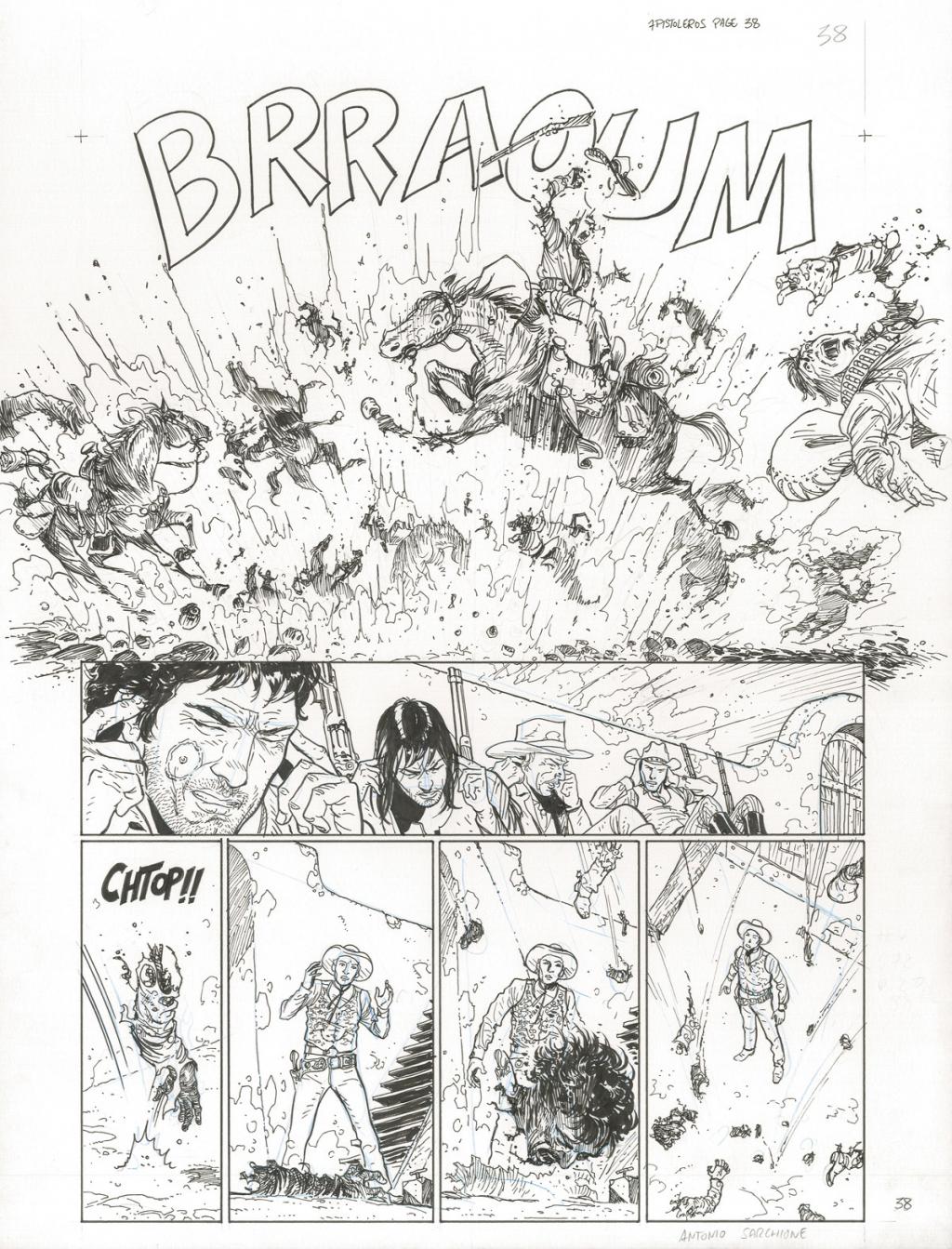 Planche originale - Antonio Sarchione - Encre de Chine - 2636