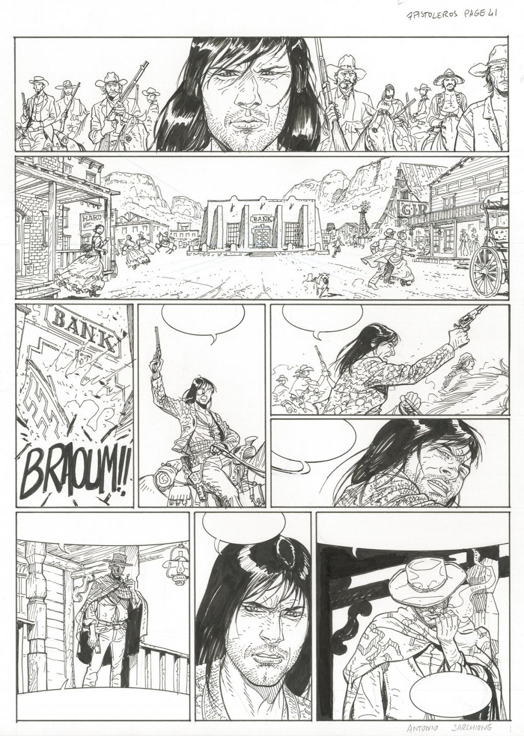 Planche originale - Antonio Sarchione - Encre de Chine - 2637