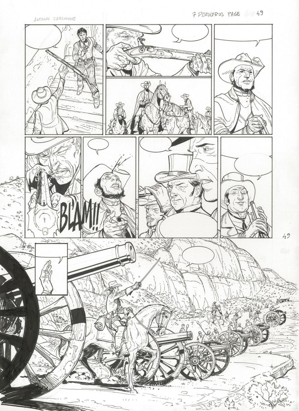 Planche originale - Antonio Sarchione - Encre de Chine - 2638