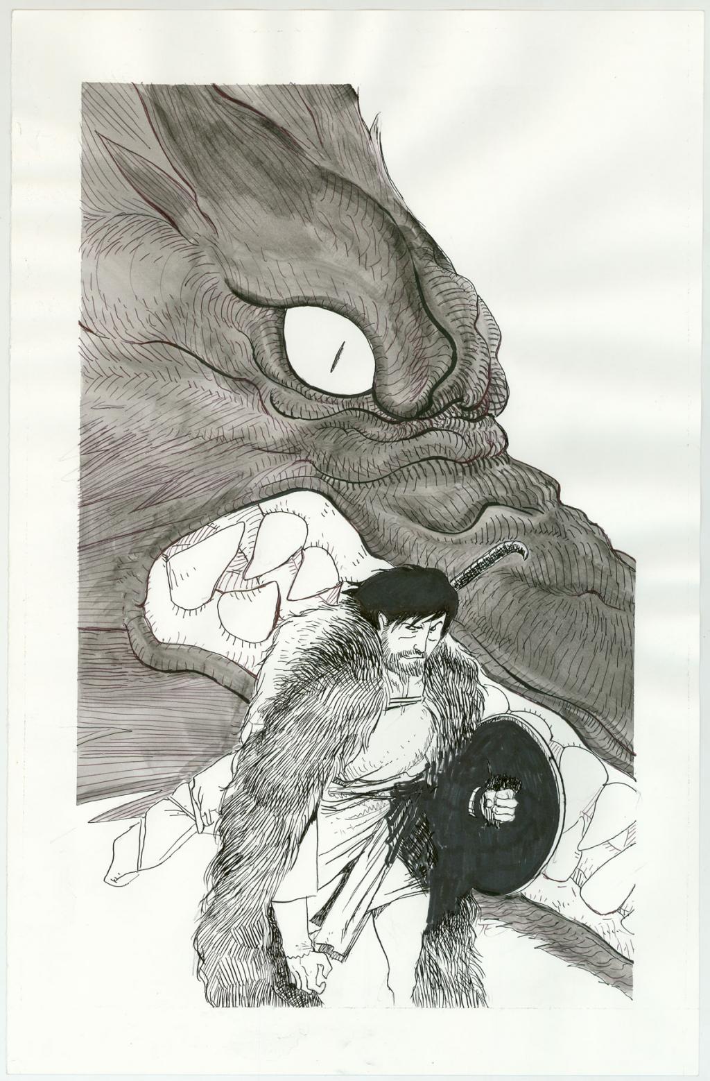 Dessin original - Antoine Carrion - Encre de Chine - 3805