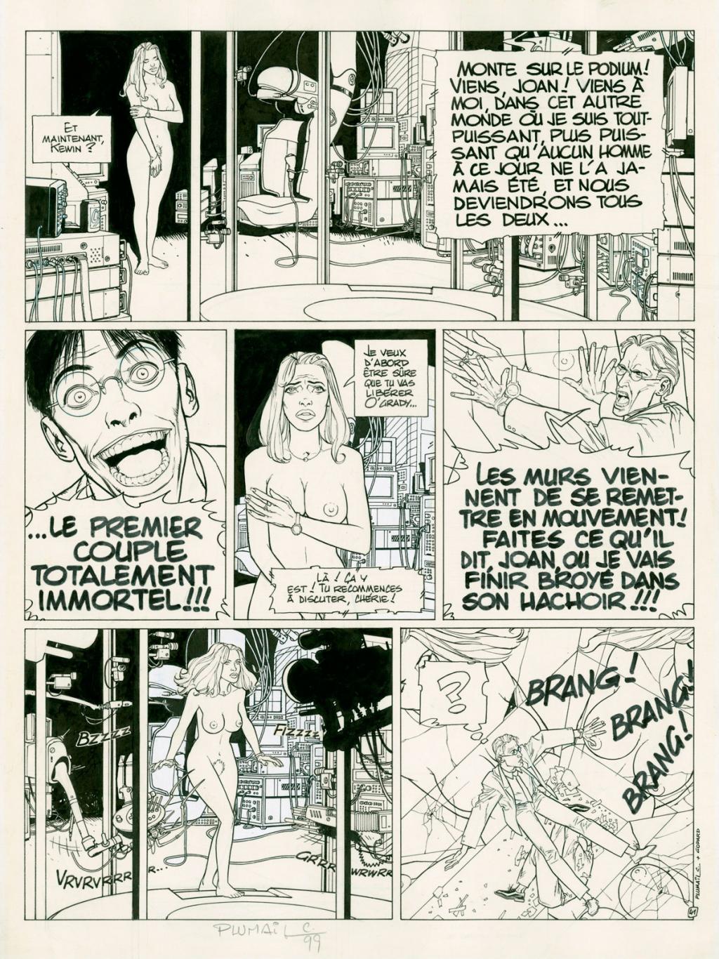 Planche originale (rustines) - Claude Plumail - Encre de Chine sur papier - 2676