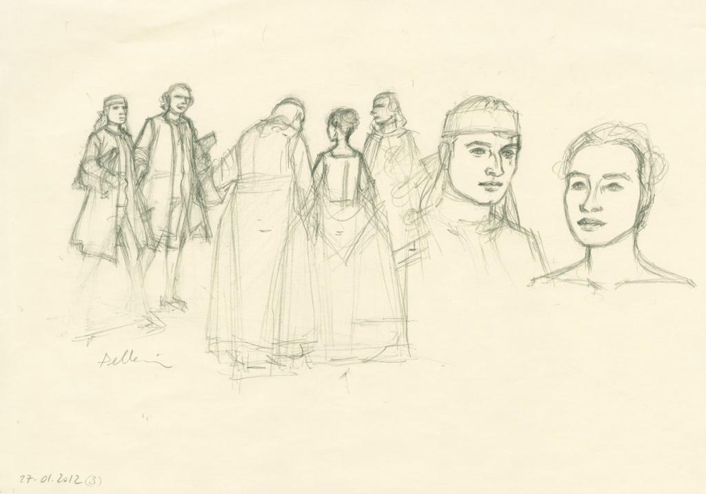 Crayonné original - Patrice Pellerin - Mine de plomb sur papier - 2654