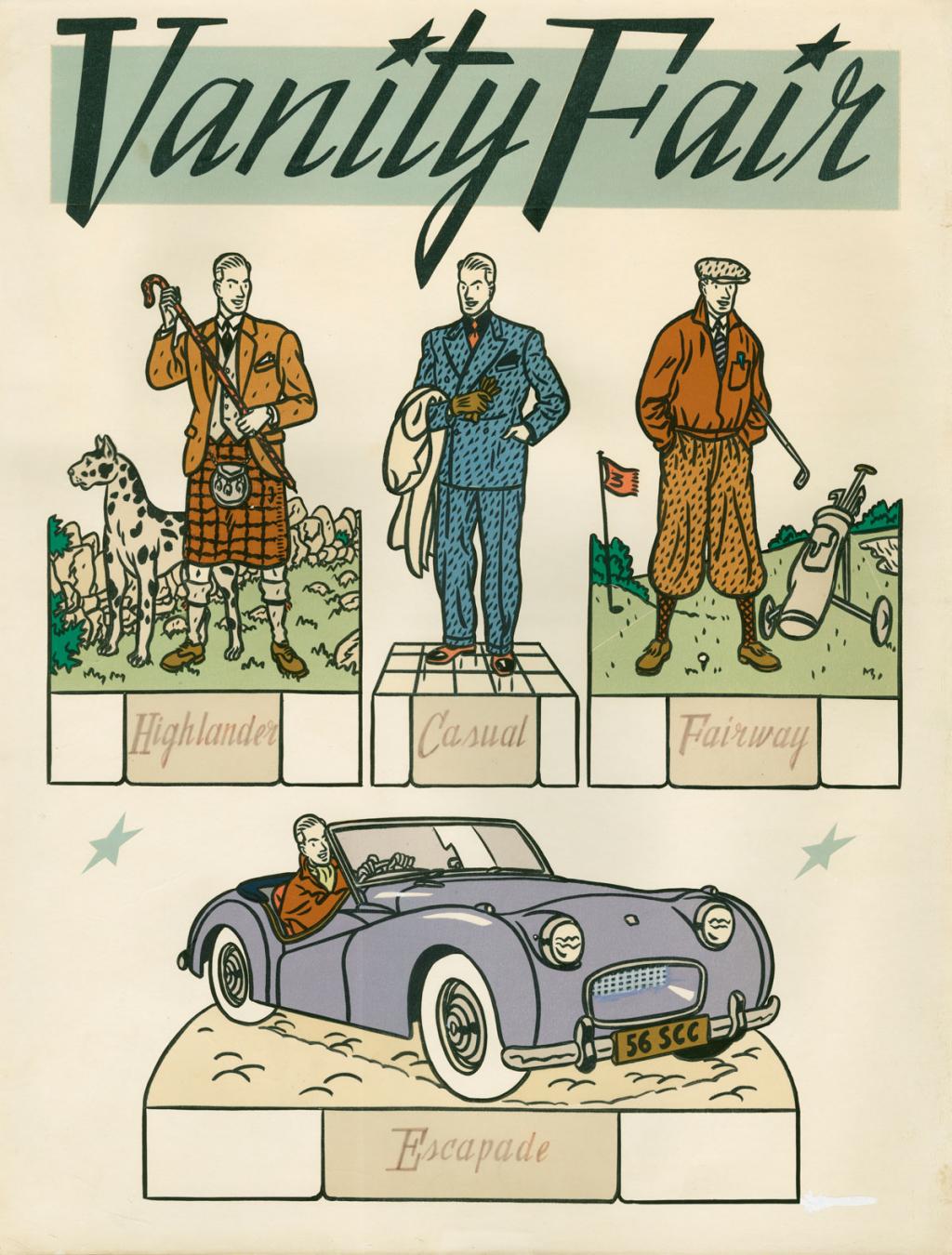 Publicité "Vanity Fair - Jean-Claude Floc'h - Encre de Chine, papier couleur collé, feutre sur p - 5747