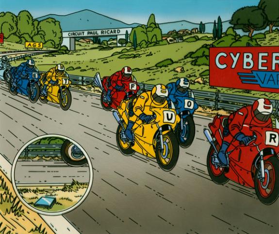 illustration originale "Circuit Jean Paul Ricard - Jean-Claude Floc'h - Encre de Chine sur papier - 2678