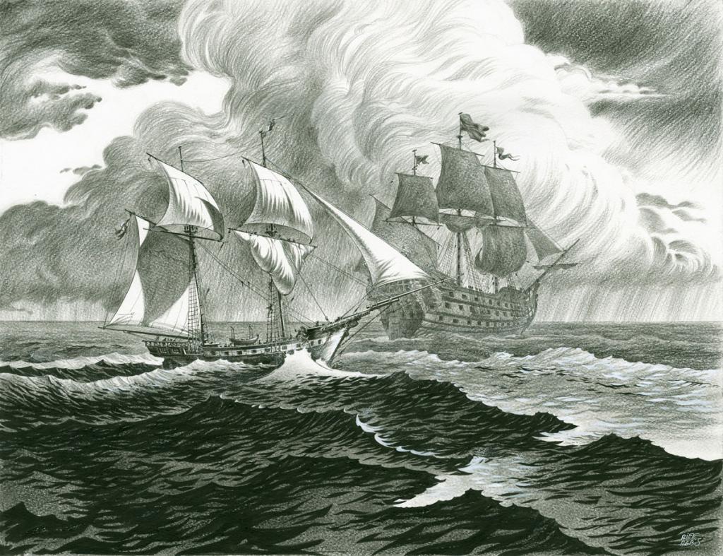 Illustration originale inédite - Riff Reb's - Encre de Chine, pastel, acrylique sur papier - 6470