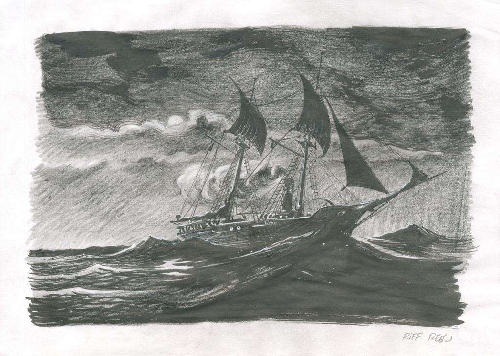 Etude - Riff Reb's - Encre de Chine, pastel, acrylique sur papier - 6313