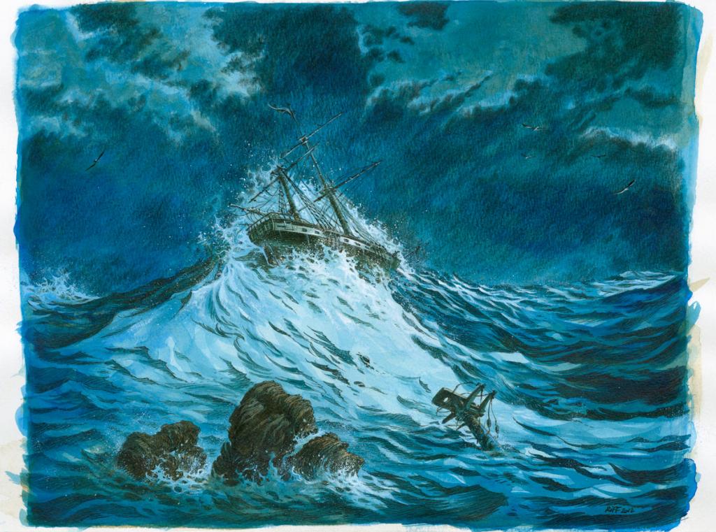 illustration originale - Riff Reb's - Encre de couleur et encre de Chine sur papier - 6532