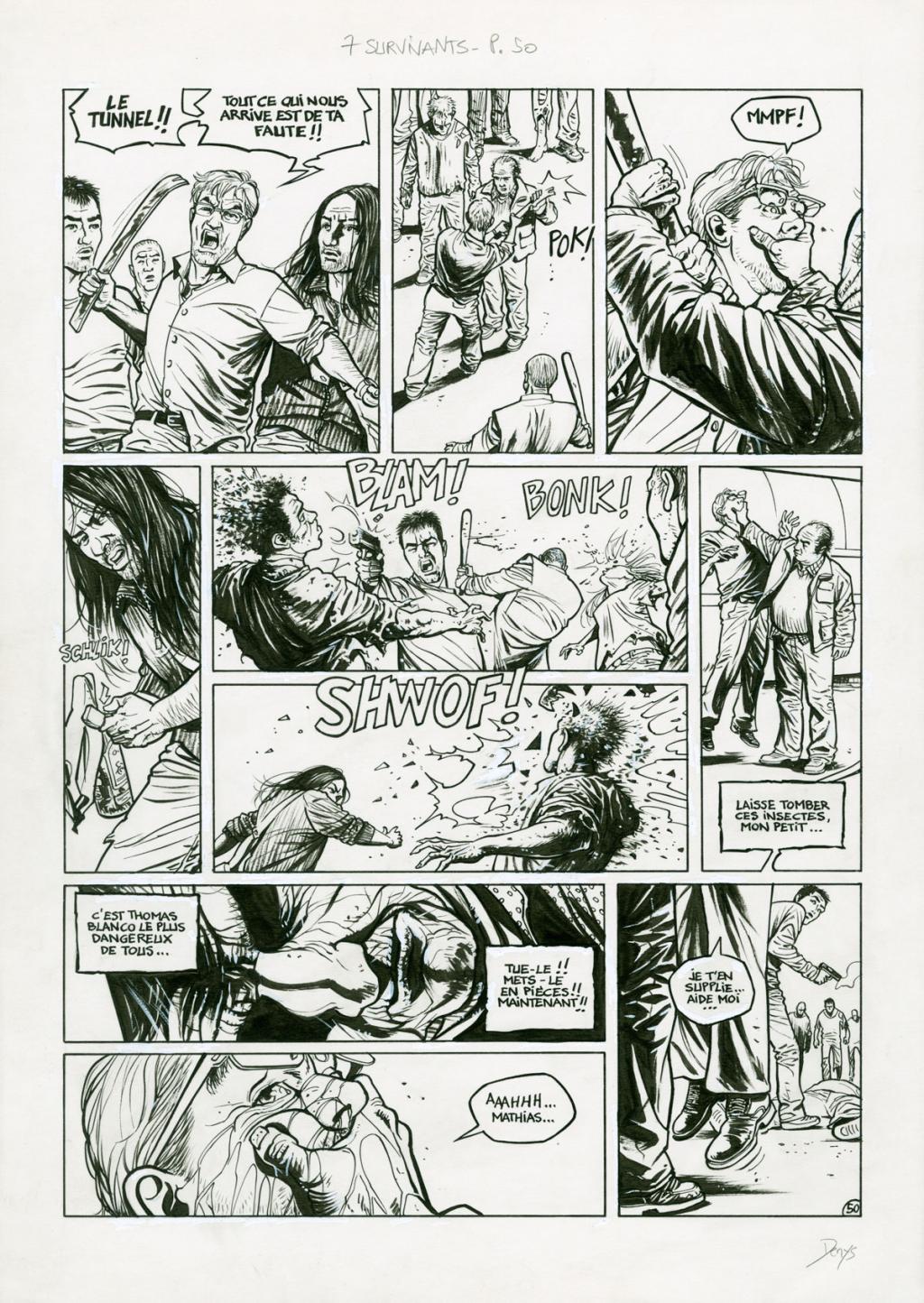 Planche originale (correcteur blanc) - Denys - Encre de Chine sur papier - 2922