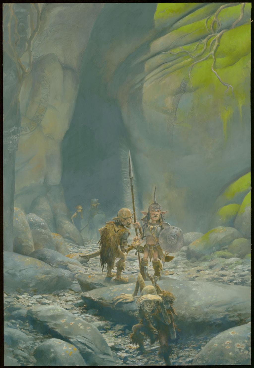 Illustration originale - Bilbo le Hobbit - Adrian Smith - Acrylique sur carton - 2718