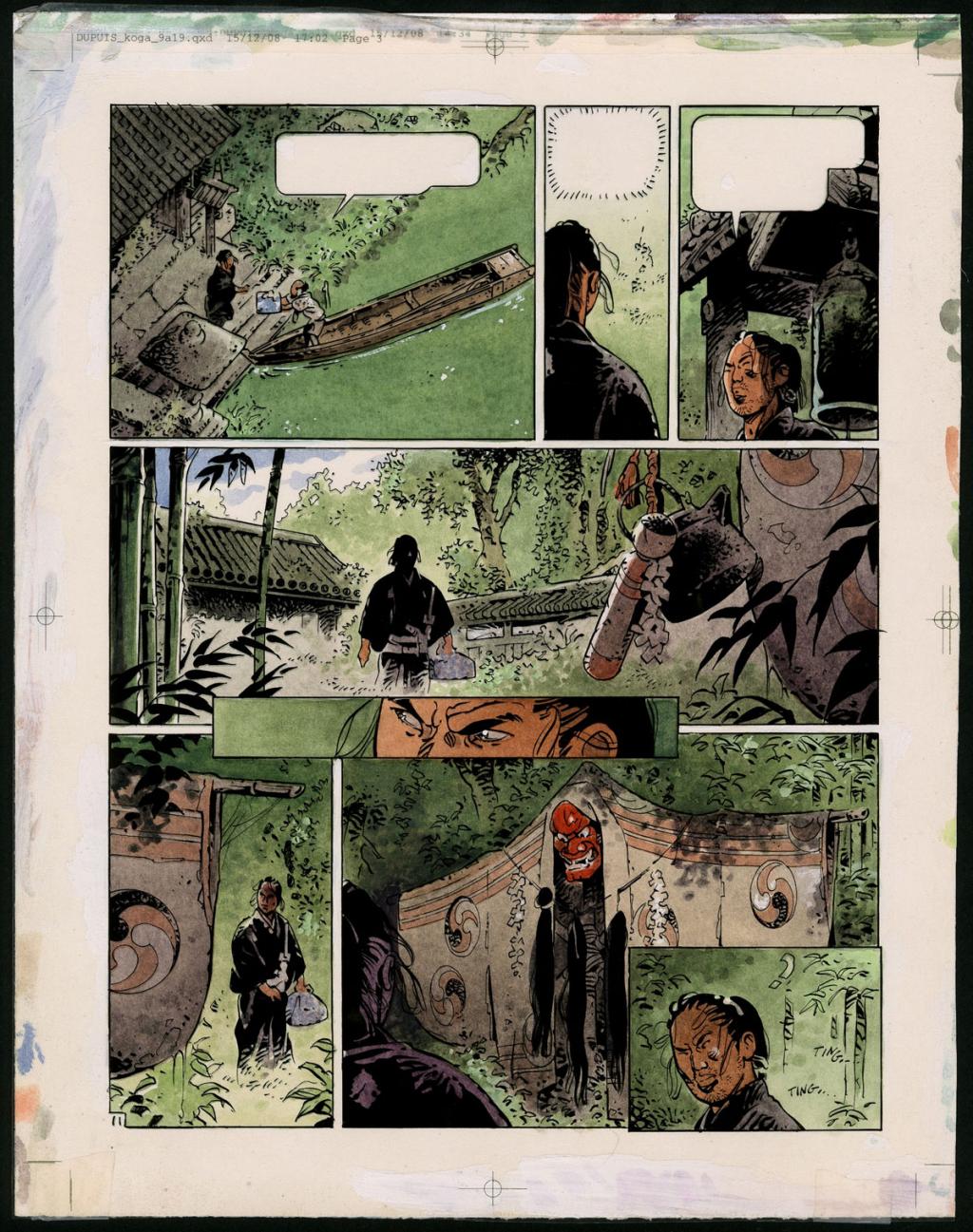 Planche originale + bleu de mise en couleur - Marc Michetz - Encre de Chine sur papier - 3835