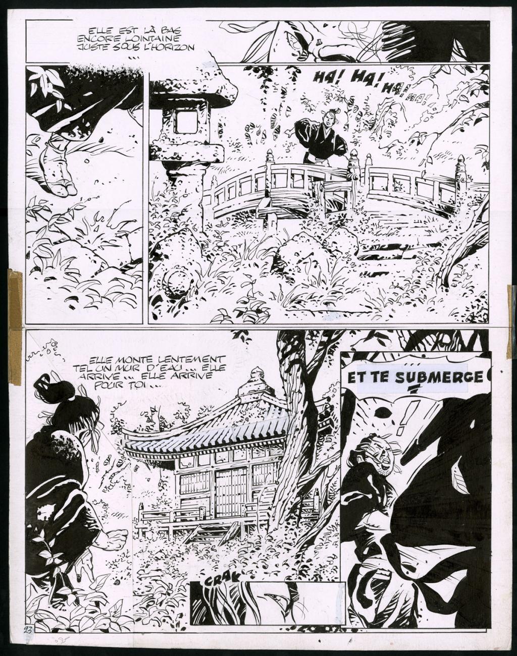 Planche originale + bleu de mise en couleur - Marc Michetz - Encre de Chine sur papier - 3836