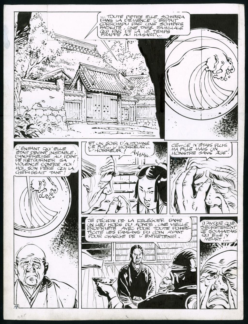 Planche originale + bleu de mise en couleur - Marc Michetz - Encre de Chine sur papier - 3837