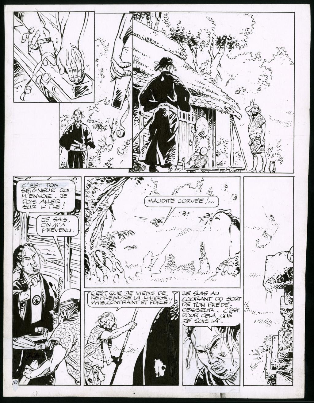 Planche originale + bleu de mise en couleur - Marc Michetz - Encre de Chine sur papier - 3838