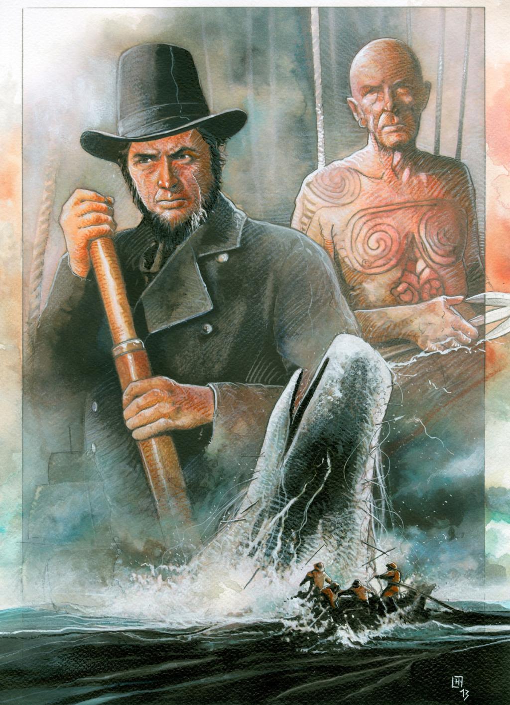 Fabrice Le Hénanff :
Moby Dick, de John Huston (1956) - The Movie Show - Technique mixte sur papier - 2727