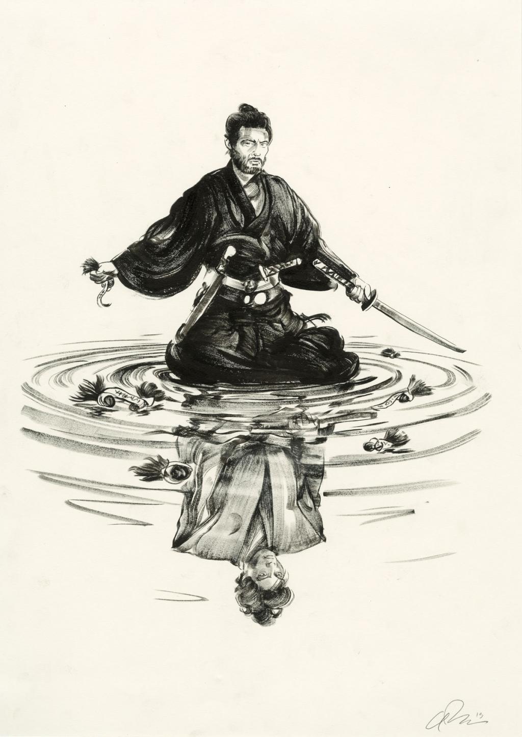 Greg Ruth : 
Hara Kiri, de Masaki Kobayashi (1962) - The Movie Show - Encre de Chine sur papier - 2733