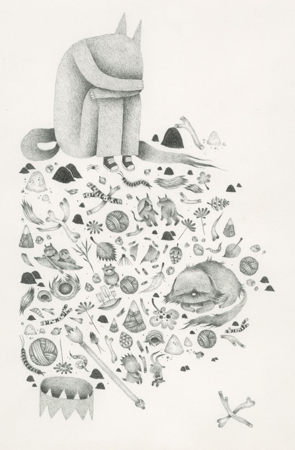 Yohan Sacré :
Max et les Maximonstres, de Spike Jonze (2009) - The Movie Show - Mine de plomb sur papier - 2737