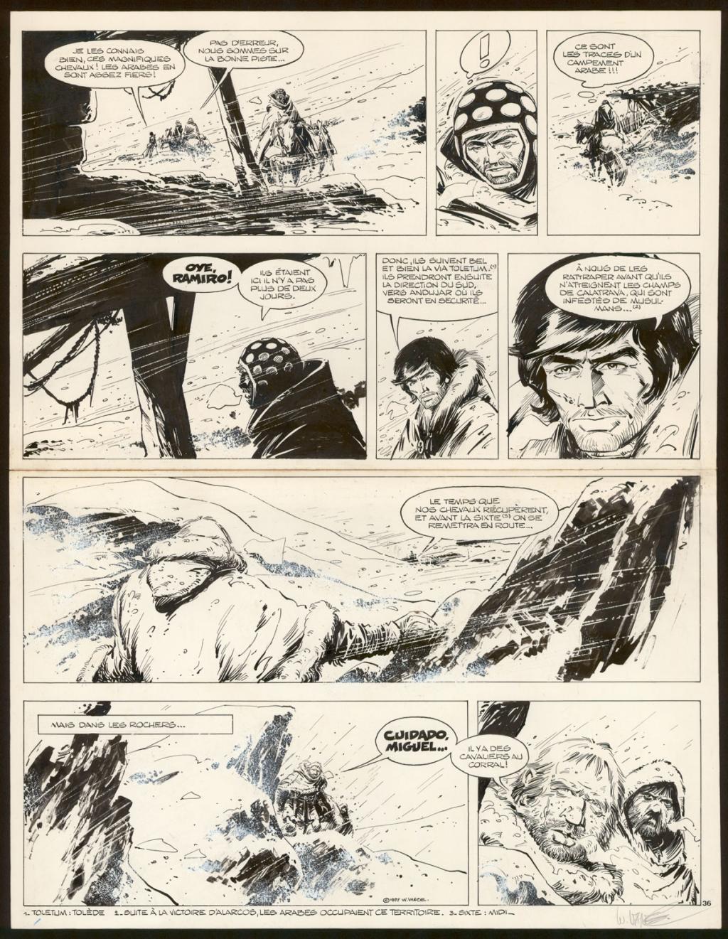 Planche originale n°36 - William Vance - Encre de Chine et gouache blanche sur papier - 4447