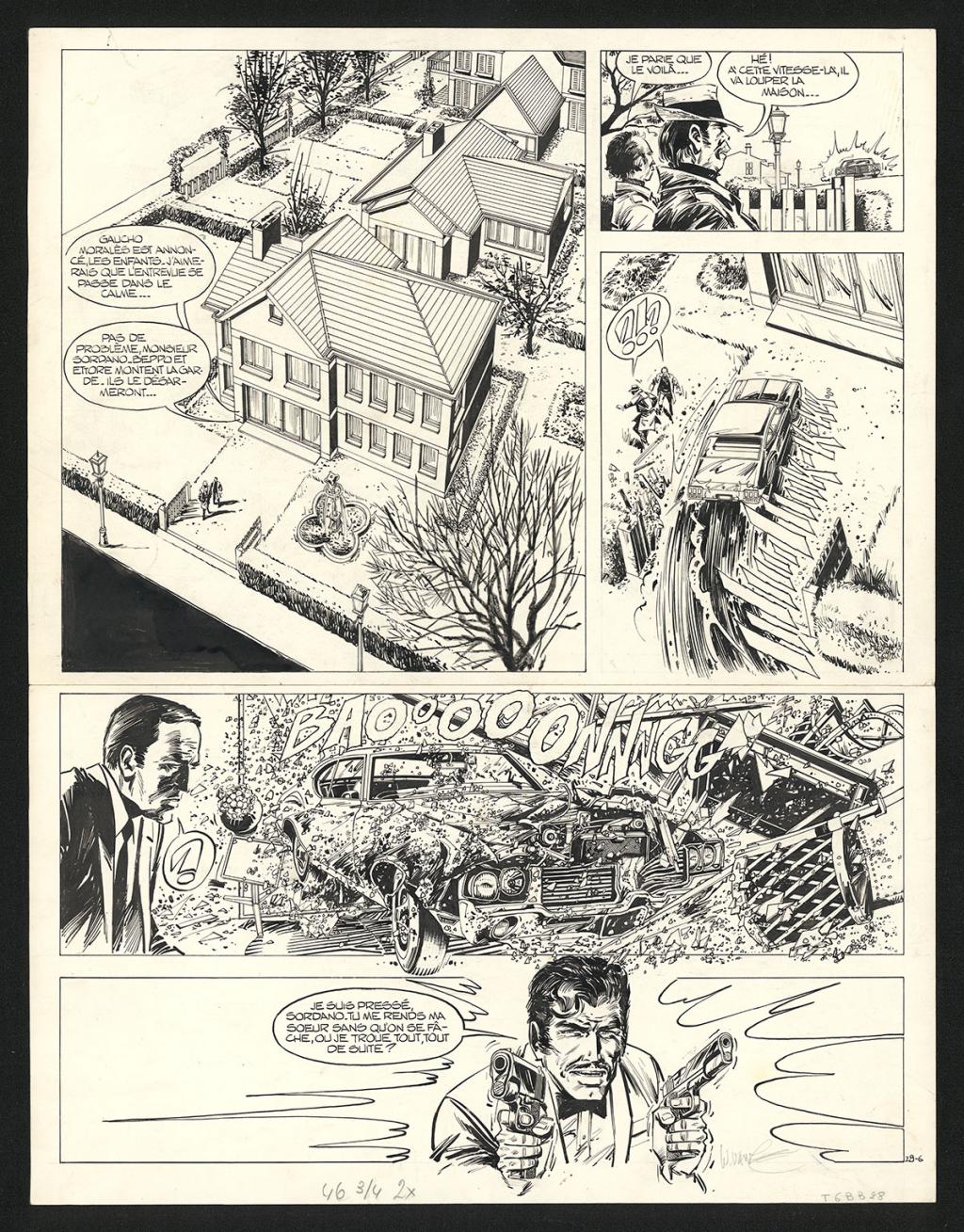 Planche originale n°28 - William Vance - Encre de Chine sur papier - 5508