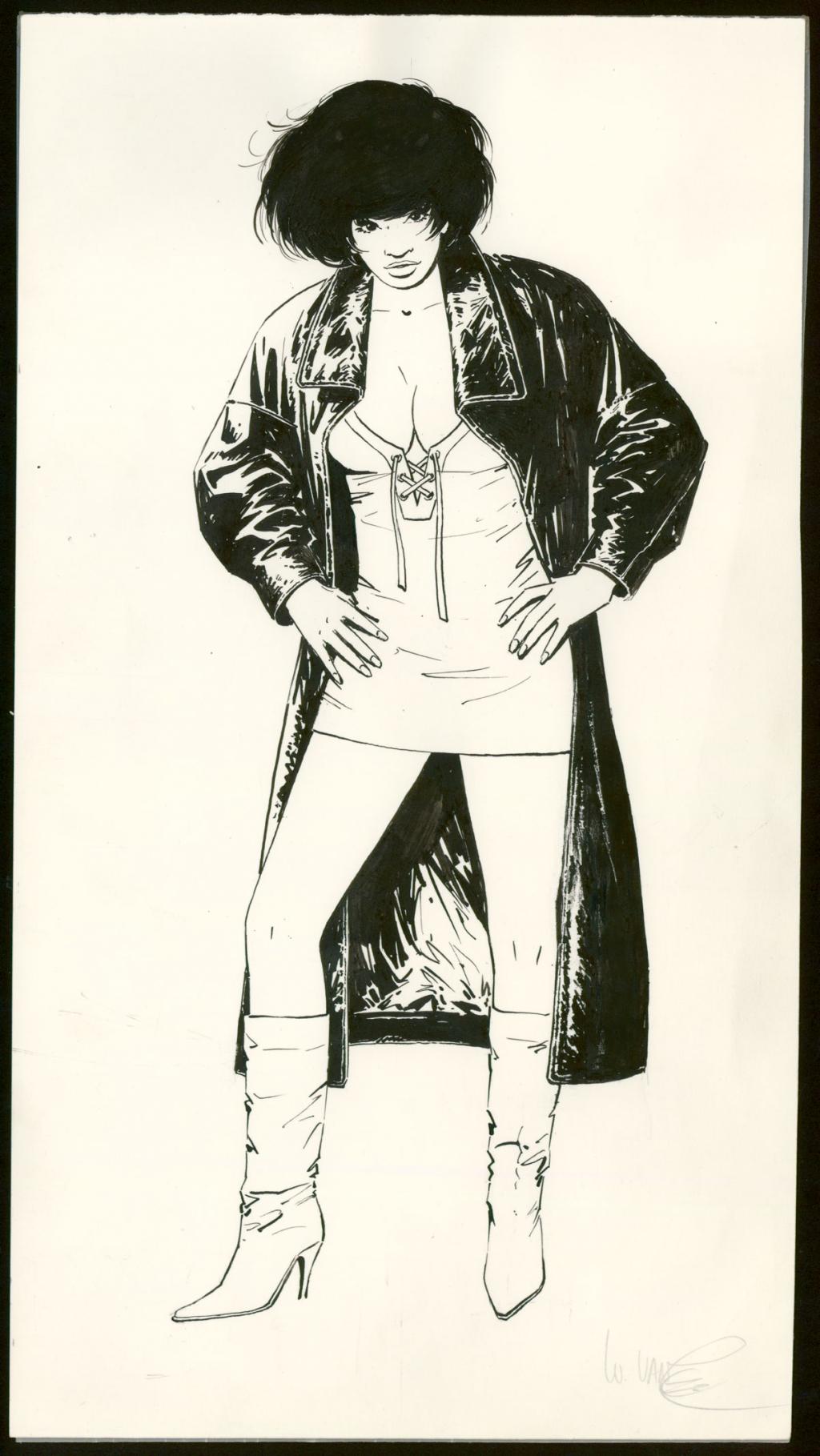 Jones, illustration originale - William Vance - Encre de Chine sur papier - 4458