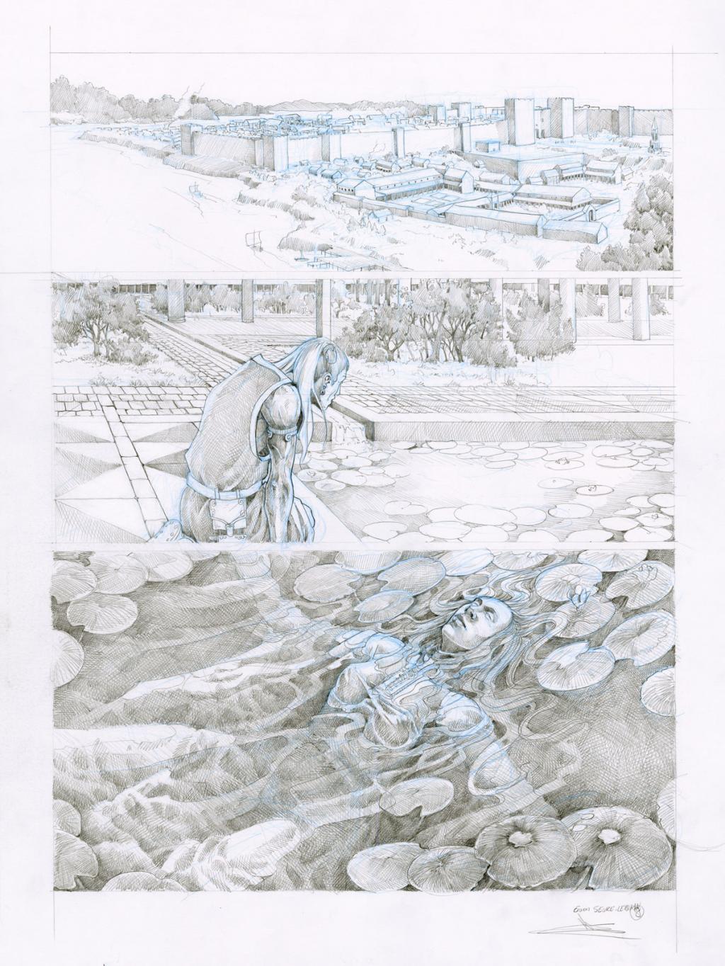 Planche crayonnée - Erwan Seure-Le Bihan - Mine de plomb et crayon de couleur - 2833