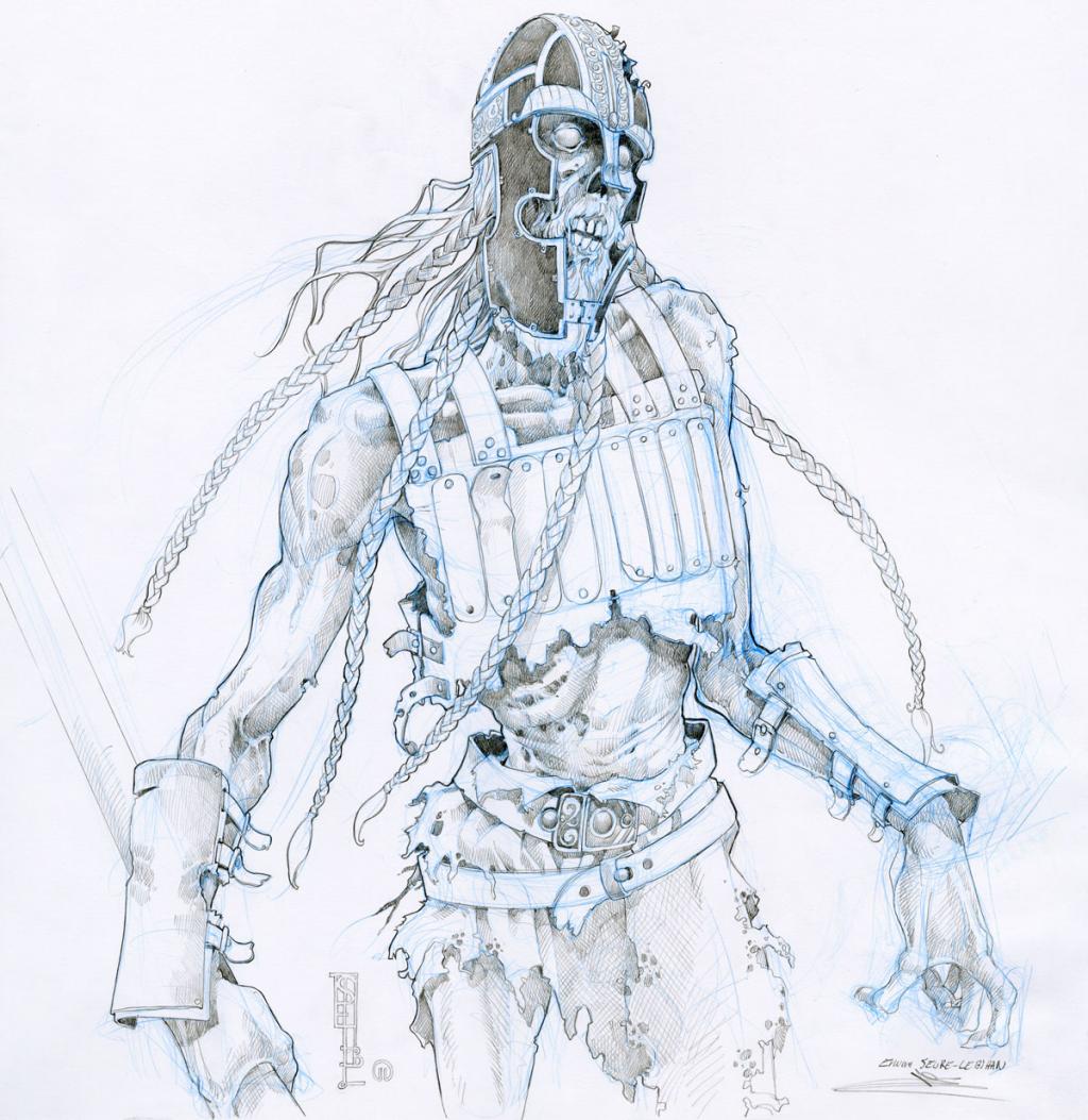 Planche crayonnée - Erwan Seure-Le Bihan - Mine de plomb et crayon de couleur - 2841