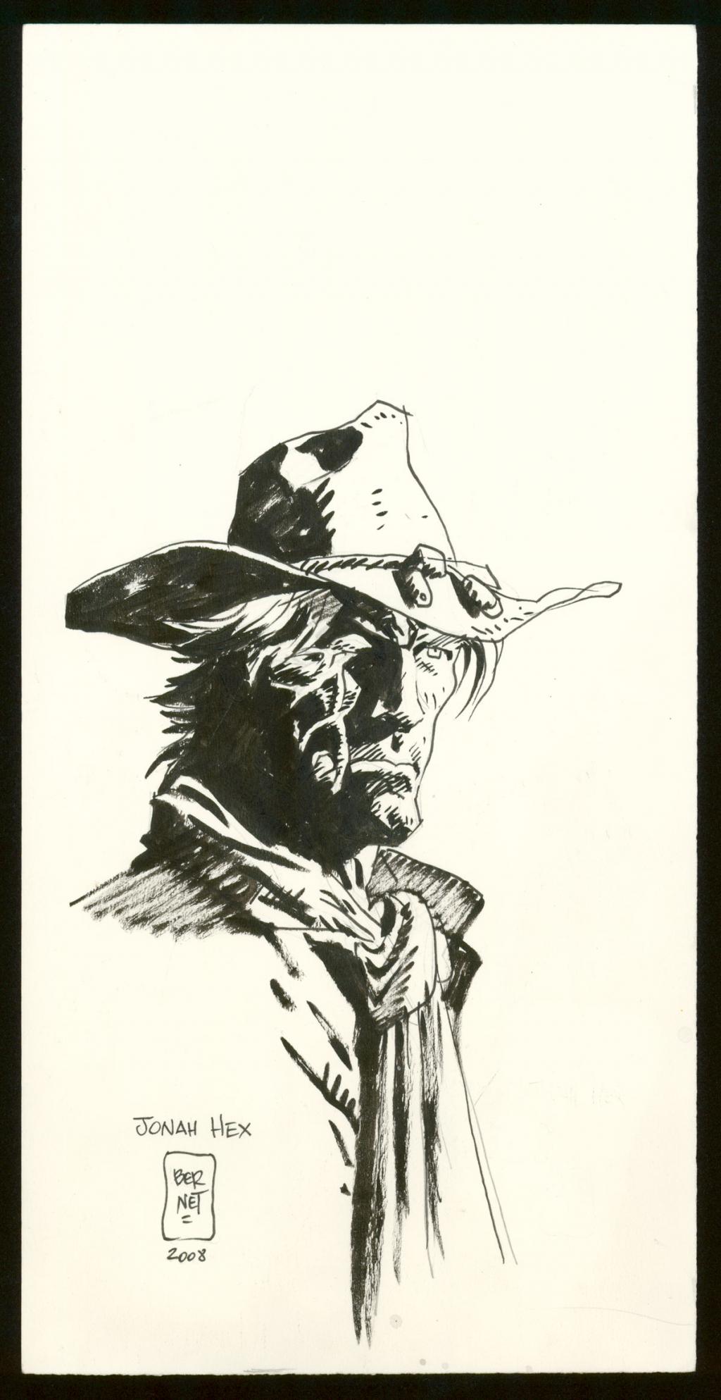 Illustration originale - Jonah Hex - Jordi Bernet - Encre de Chine et mine de plomb sur papier - 5565
