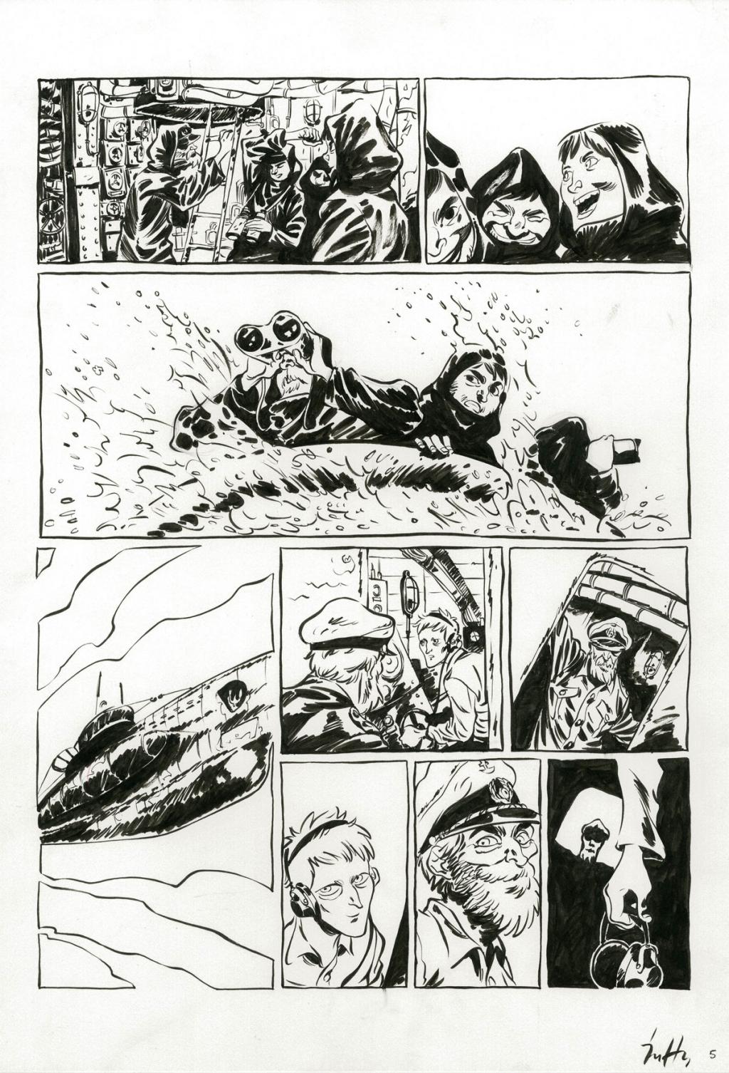 Planche originale - Crayonné et planche finale - Javier Hernández - Mine de plomb, crayon bleu et encre de Chine - 4028