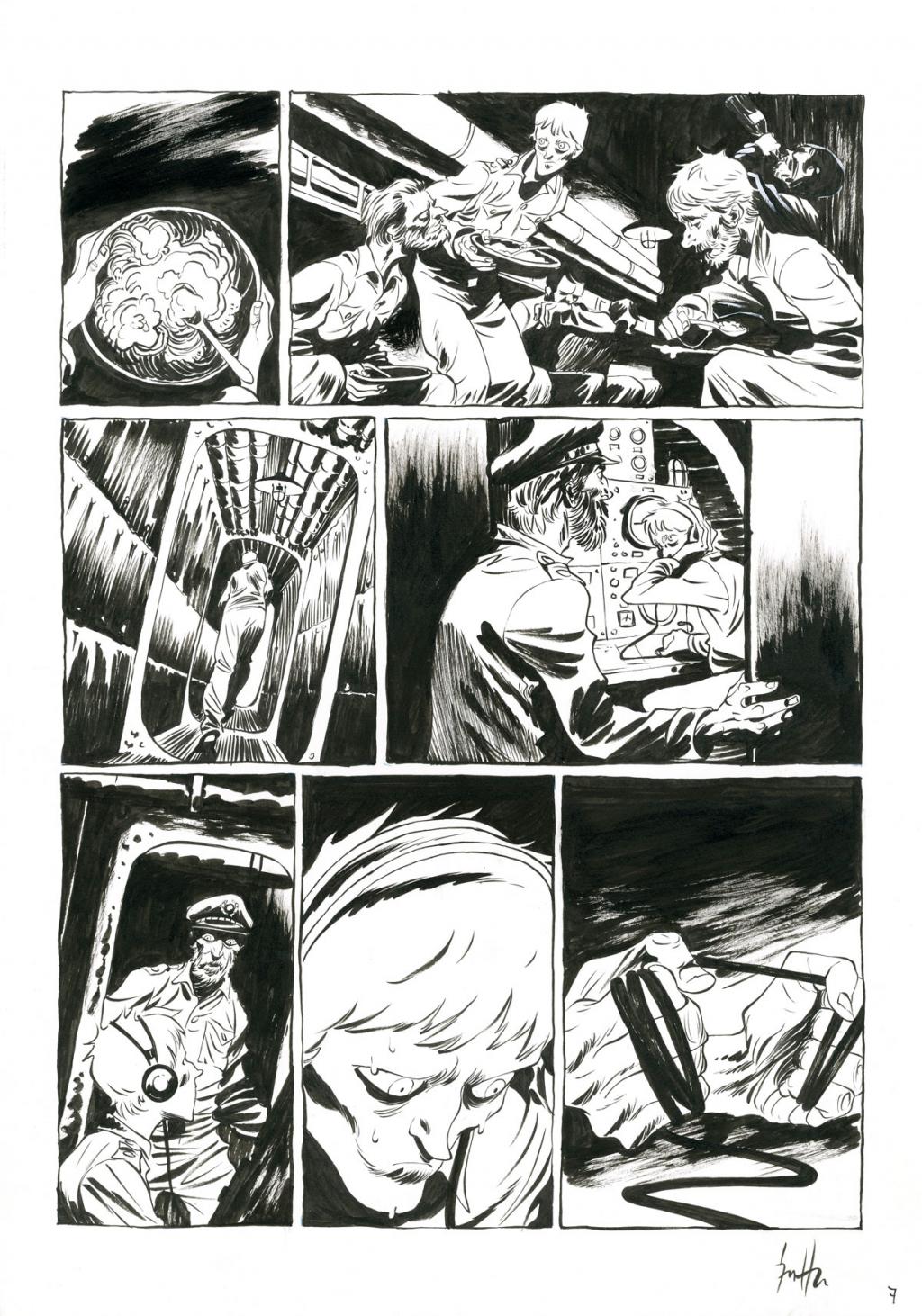 Planche originale - Crayonné et planche finale - Javier Hernández - Mine de plomb, crayon bleu et encre de Chine - 4029