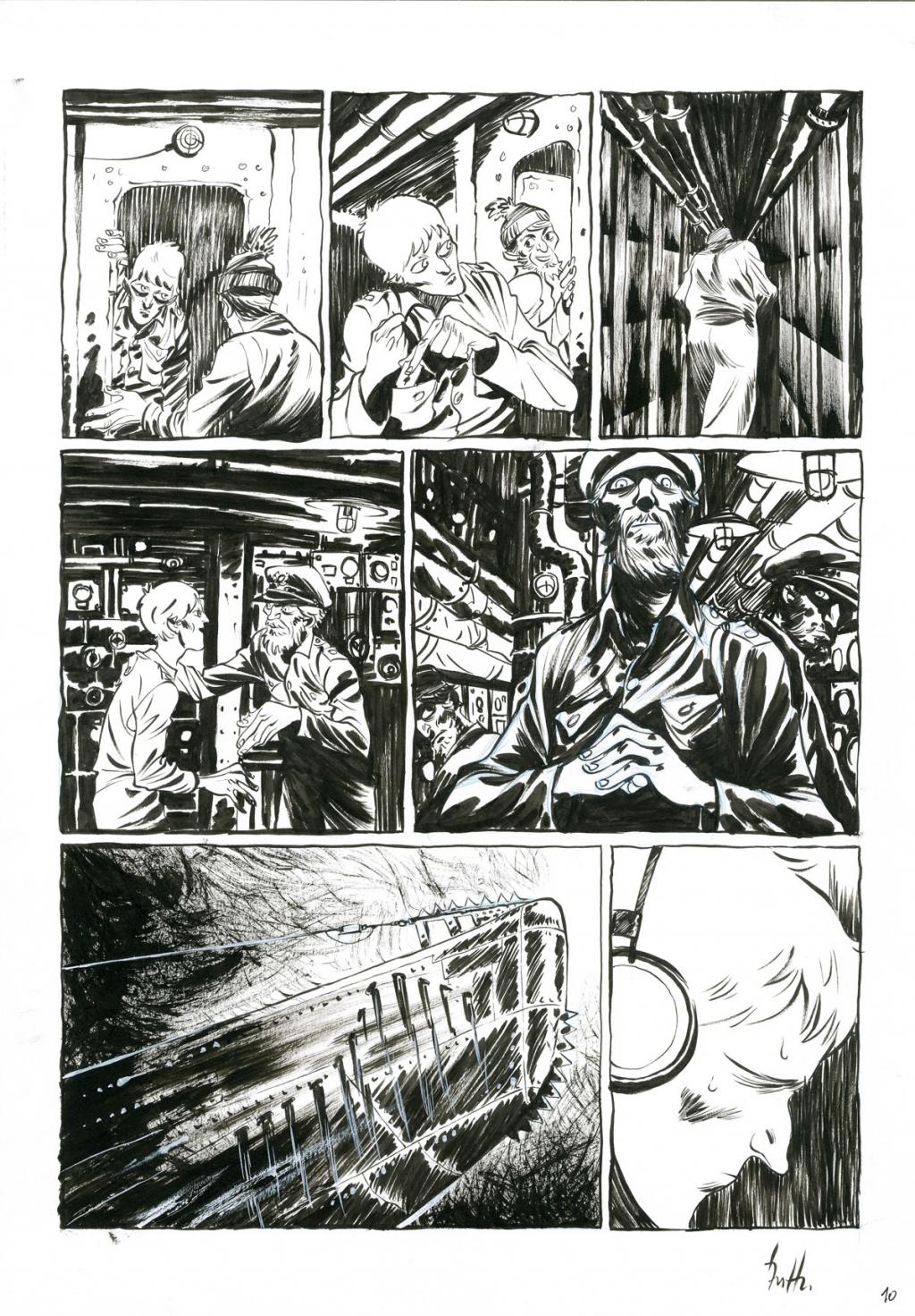 Planche originale - Crayonné et planche finale - Javier Hernández - Mine de plomb, crayon bleu et encre de Chine - 4031