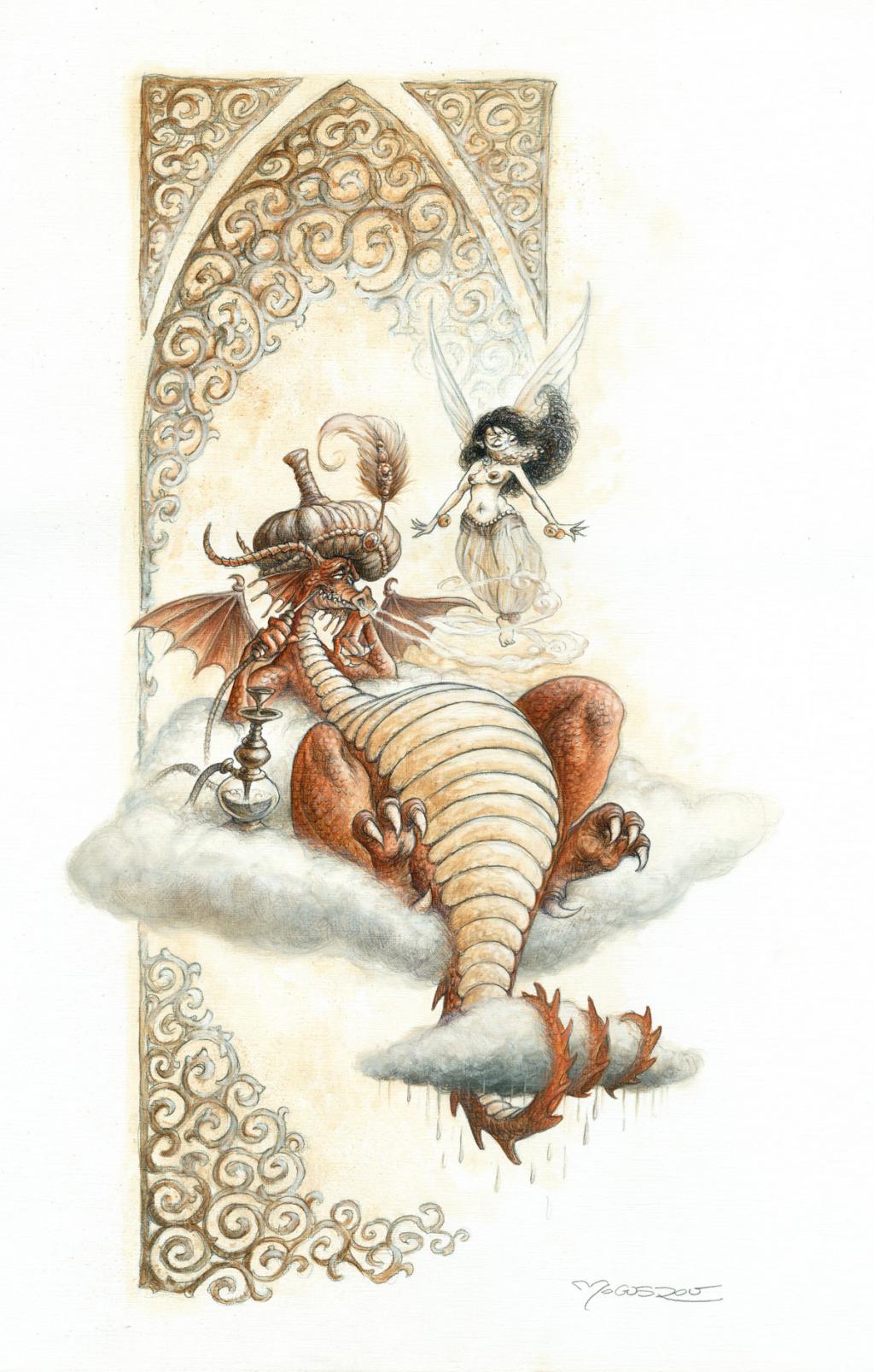 Illustration originale - Pascal Moguérou - Stylo, gouache et encre de couleur - 2815