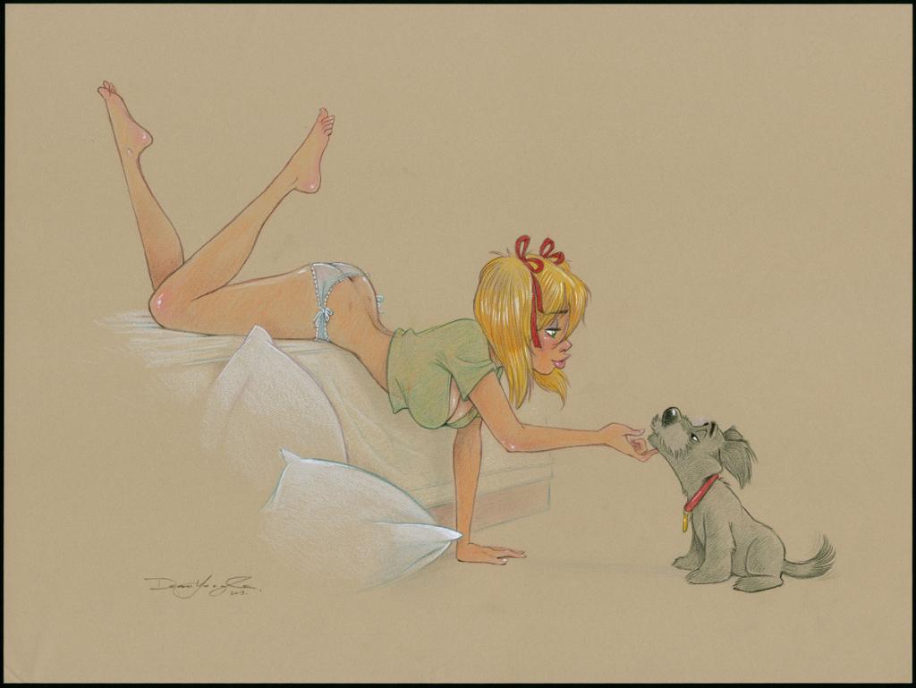 Mandy & Skoots - Dean Yeagle - Crayon de couleur sur papier - 2914