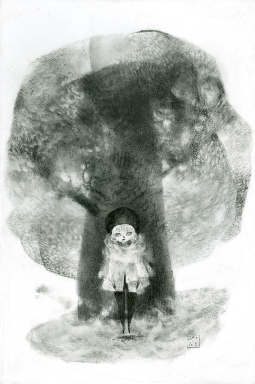 couverture originale - Alexandre Day - graphite sur médium - 2831