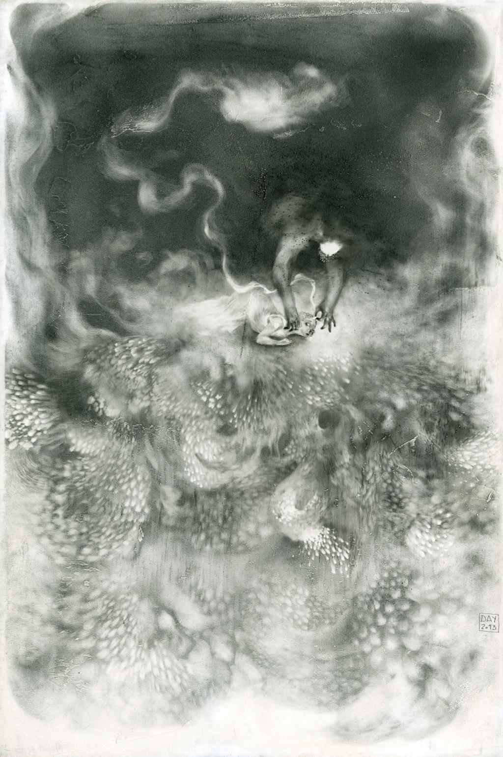 illustration originale - Alexandre Day - graphite sur médium - 2826